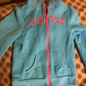 Adidas 3-Stripe Jacket; Like New! Size 6